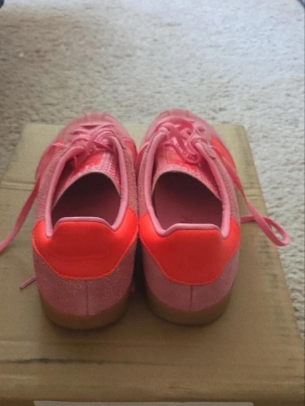 adidas Gazelle Women's Pink with Bright Coral Stripes Sneakers